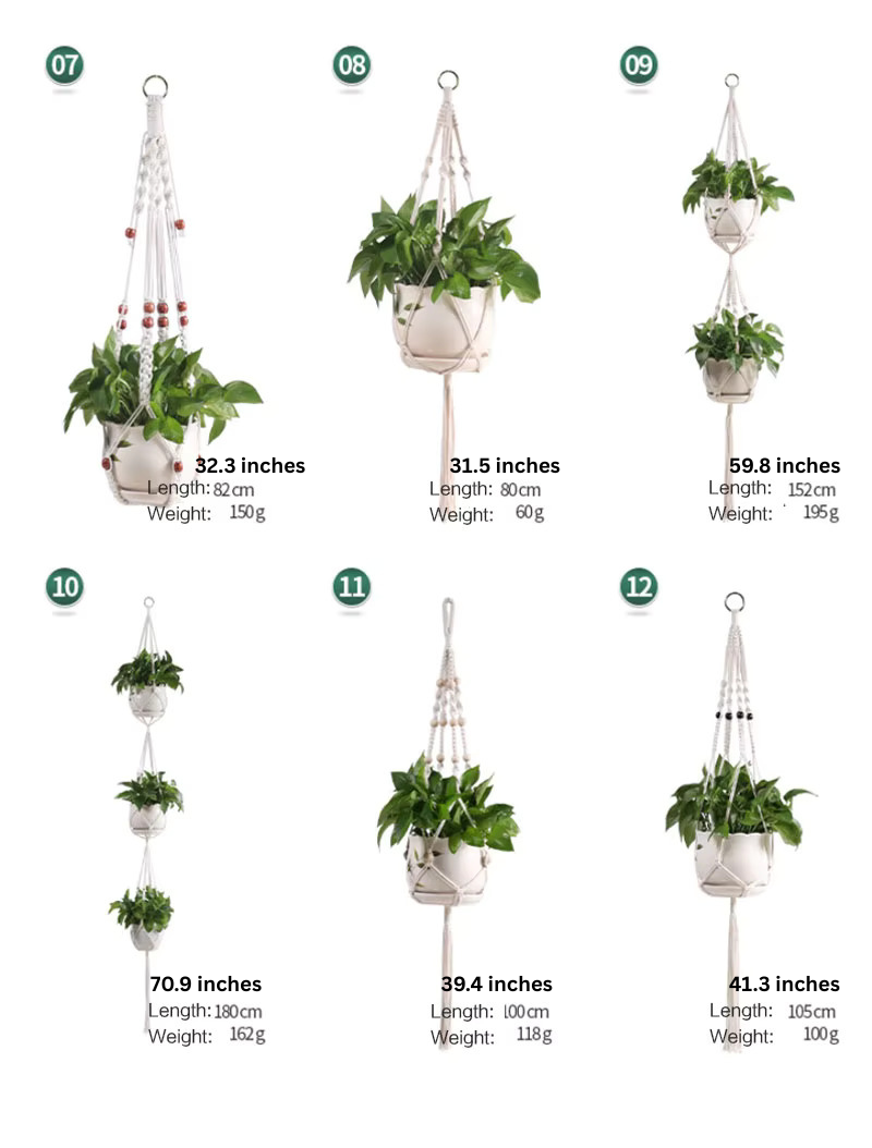 AeriNest | White Macrame Hanging Basket