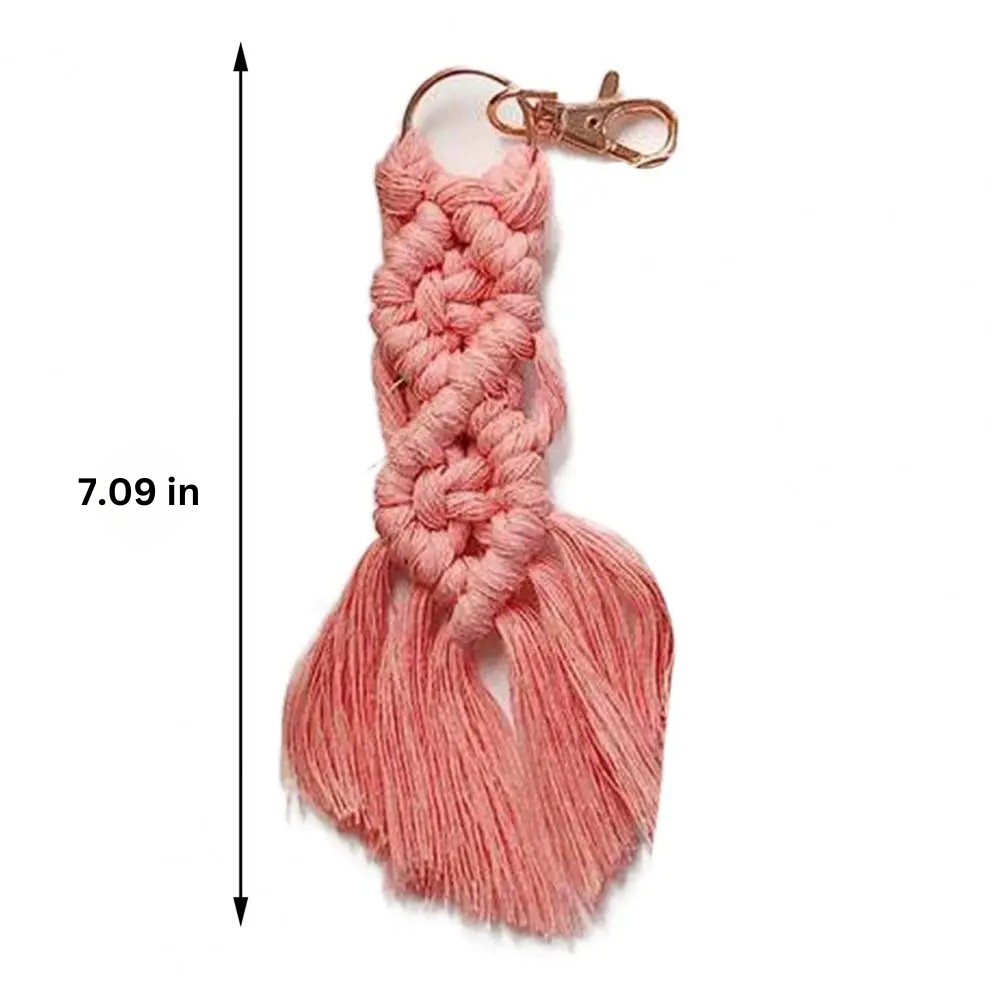 Celestial Key | Boho Key Ring Pendant | Pink