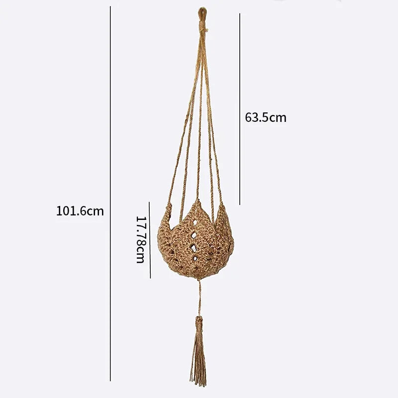 WovenWhim | White Hanging Plant Basket