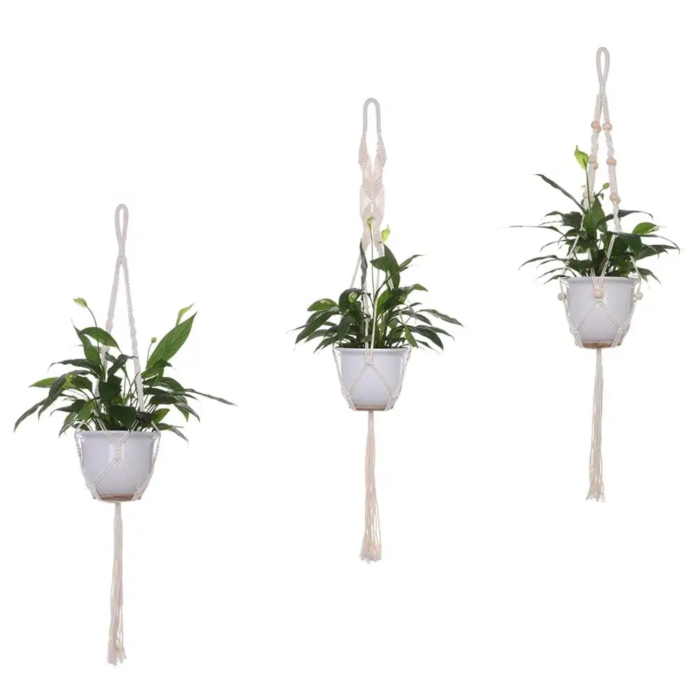 SoleaNest | Beige Macrame Plant Hanger