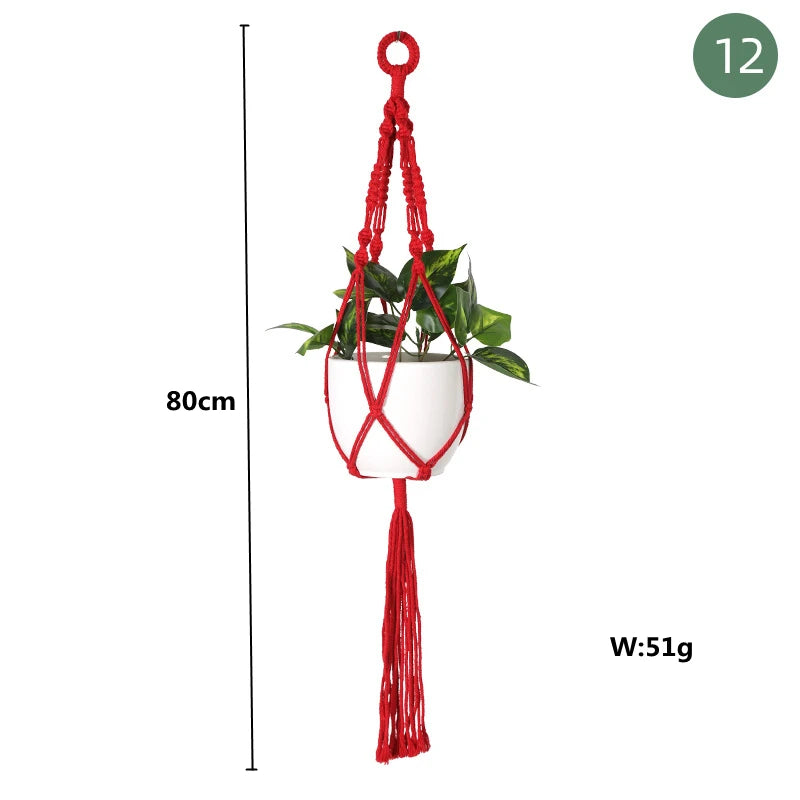 ShadowNest | Black Macrame Plant Hanger