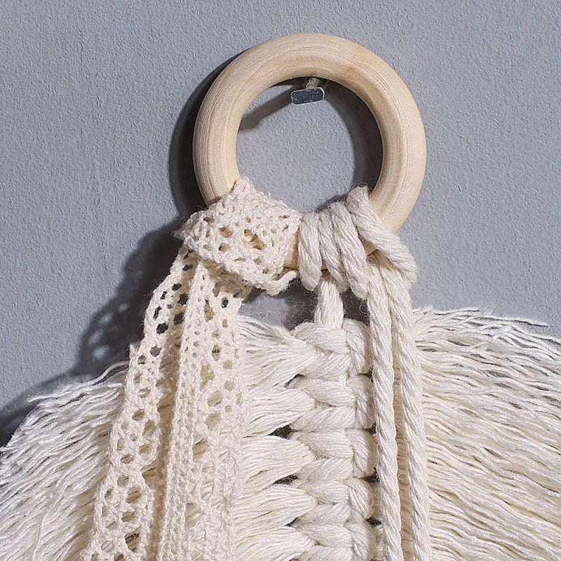 Celestial Feather | White Boho Macrame Wall Decor
