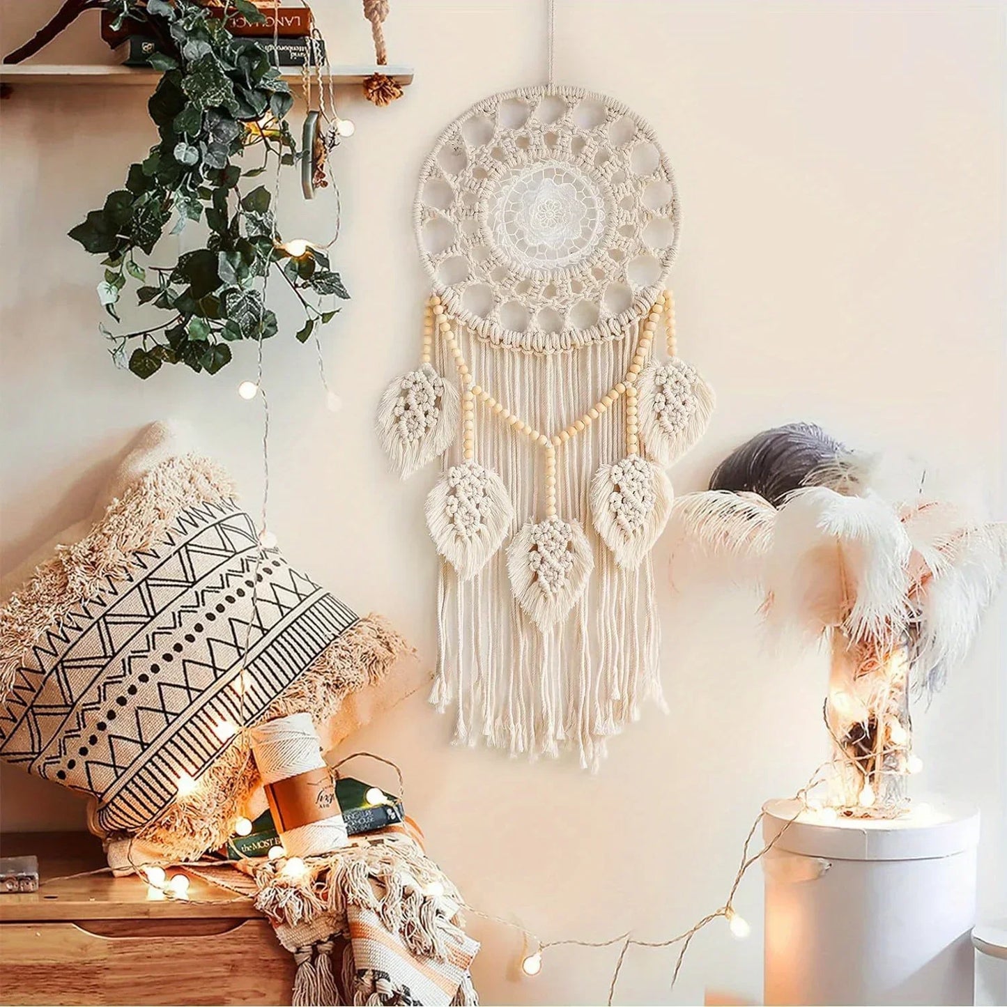 Mystic Dream | Boho Dreamcatcher | Beige