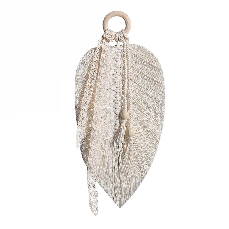 Celestial Feather | White Boho Macrame Wall Decor