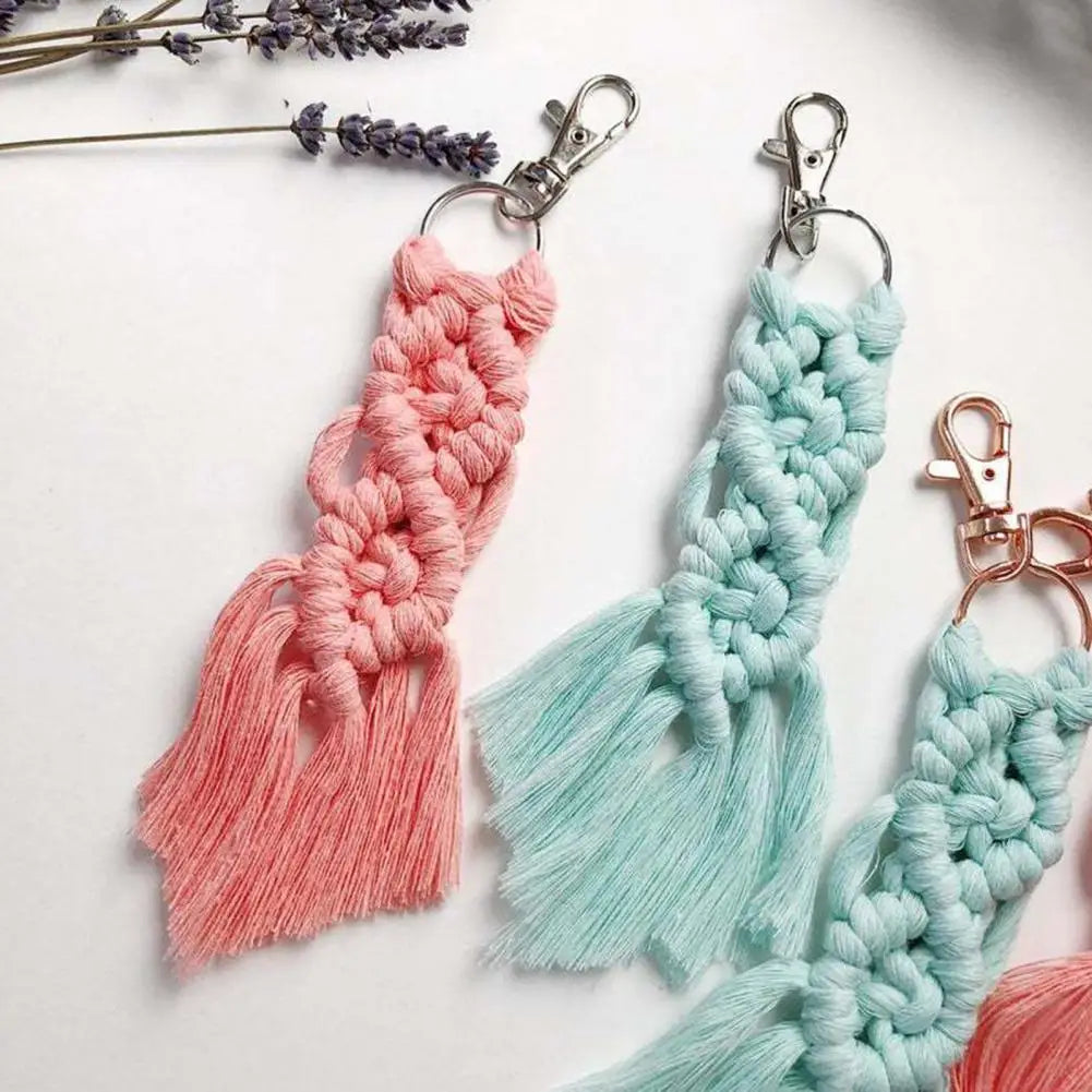 Celestial Key | Boho Key Ring Pendant | Pink