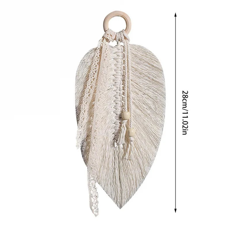 Celestial Feather | White Boho Macrame Wall Decor