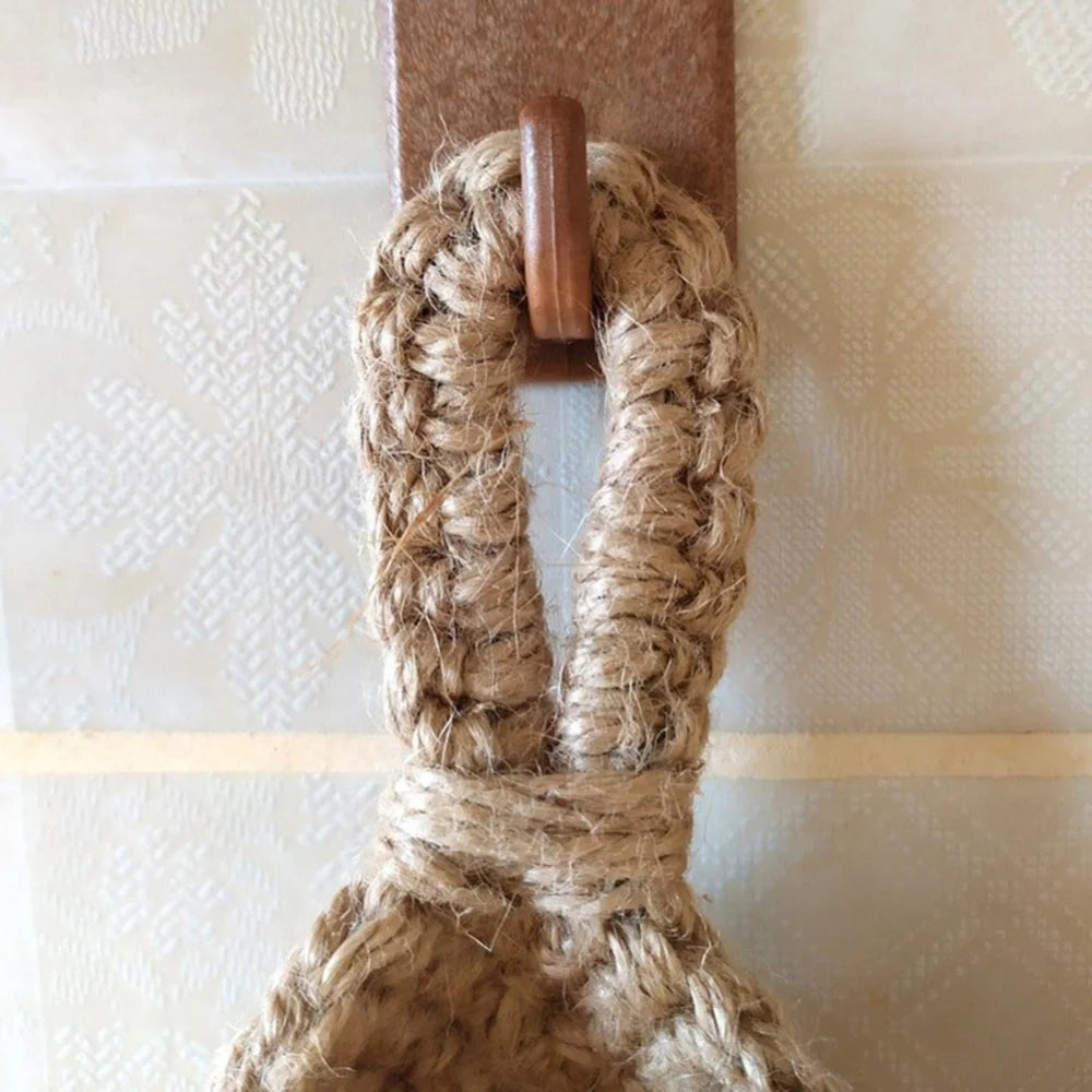 HearthNest | Brown Handwoven Wall Basket Organizer