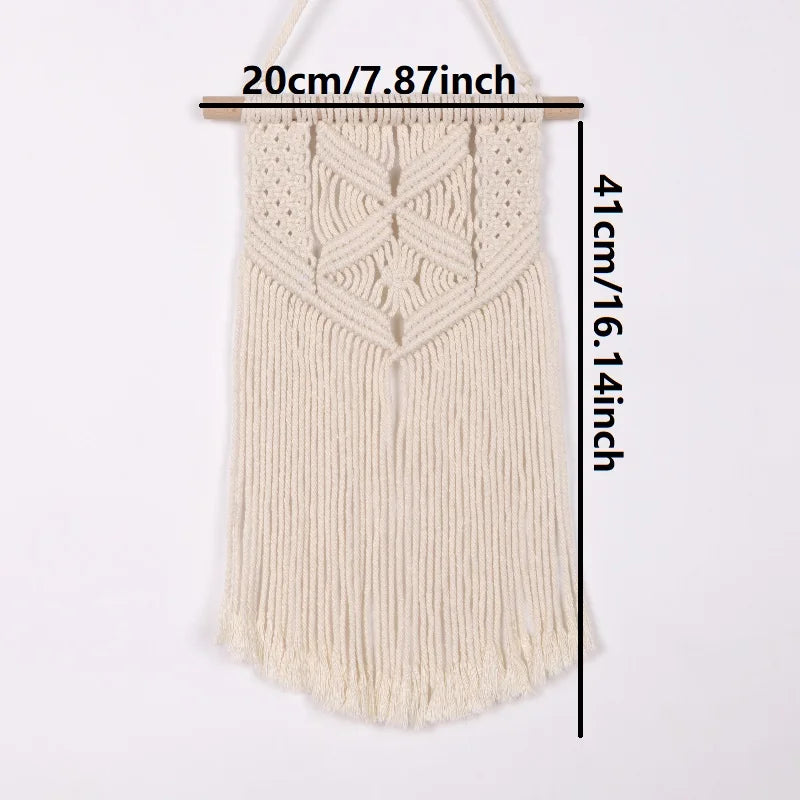 Celestial Weave | Boho Tapestry | Creamy White