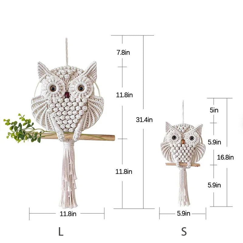 Enchanted Owl | Boho Hanging Wall Art