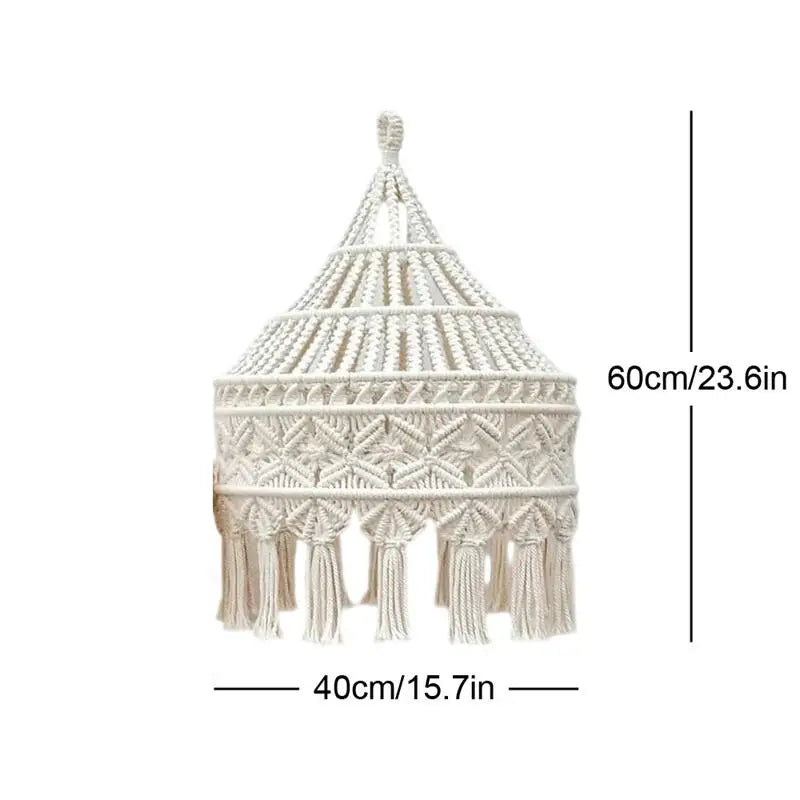 Boho Radiance | Macrame Tassel Lamp Shade