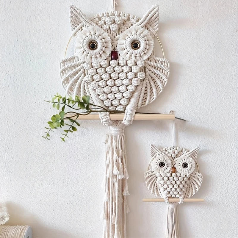 Owl Enchantment | Boho Macrame Tapestry