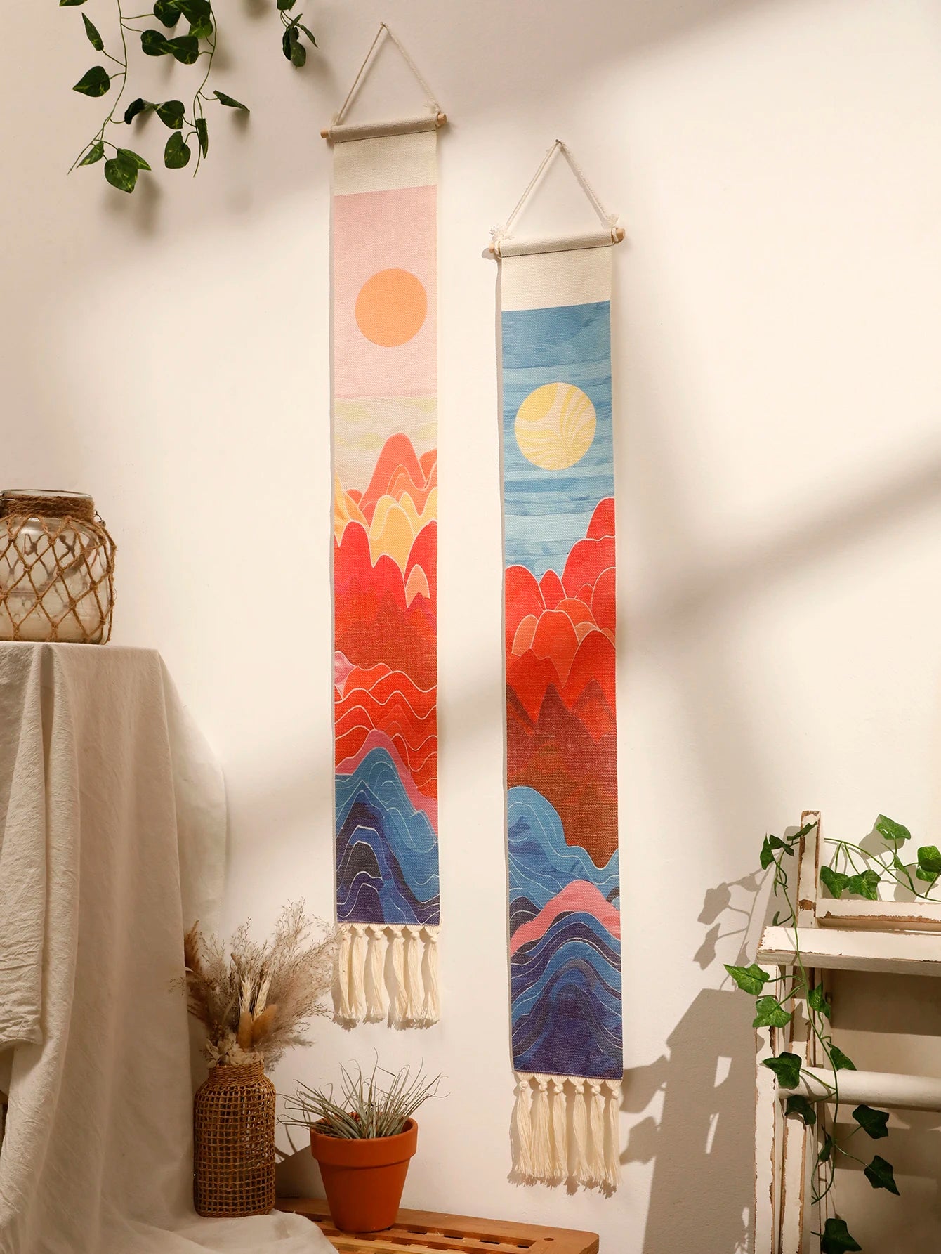 Aurora Glow Tapestry | Handcrafted Boho Wall Hanging
