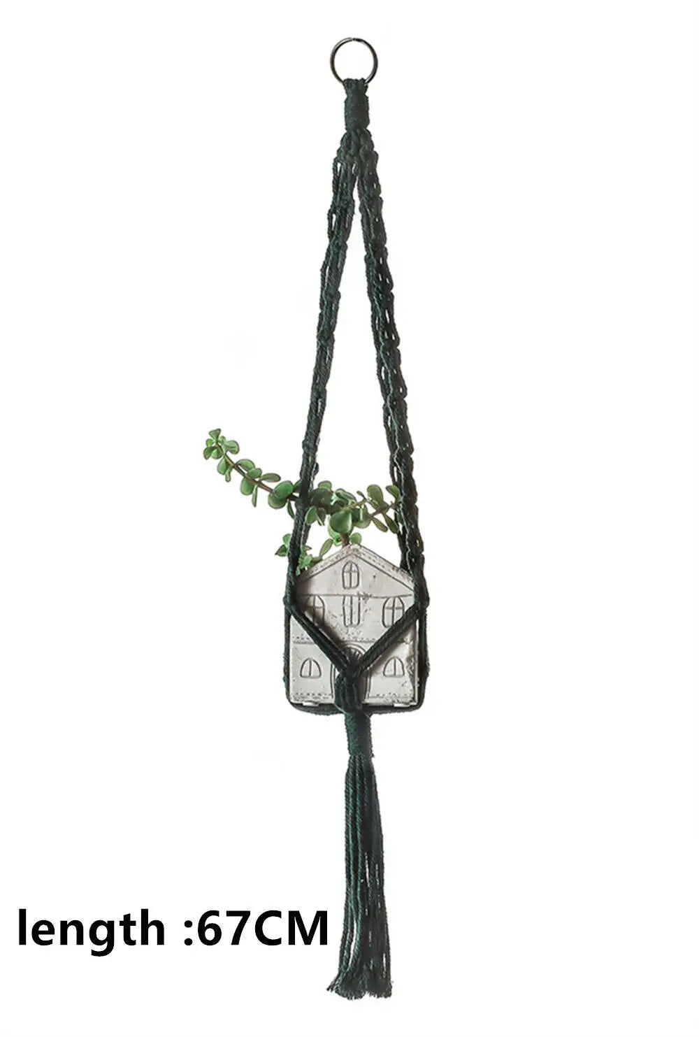 SolNest | Beige Boho Macrame Hanging Planter