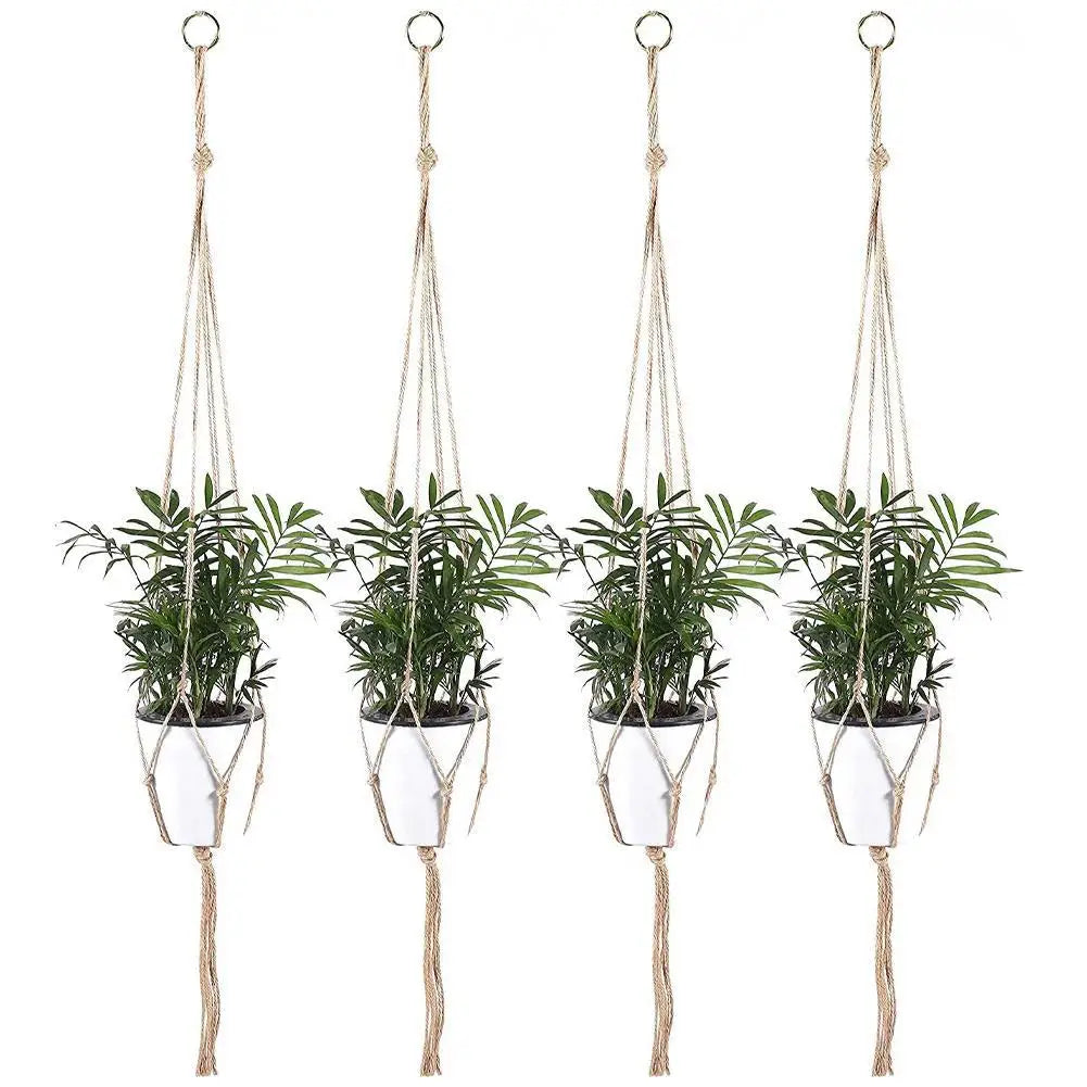 Rustic Bloom Basket | Charming Macramé Plant Hanger | Brown