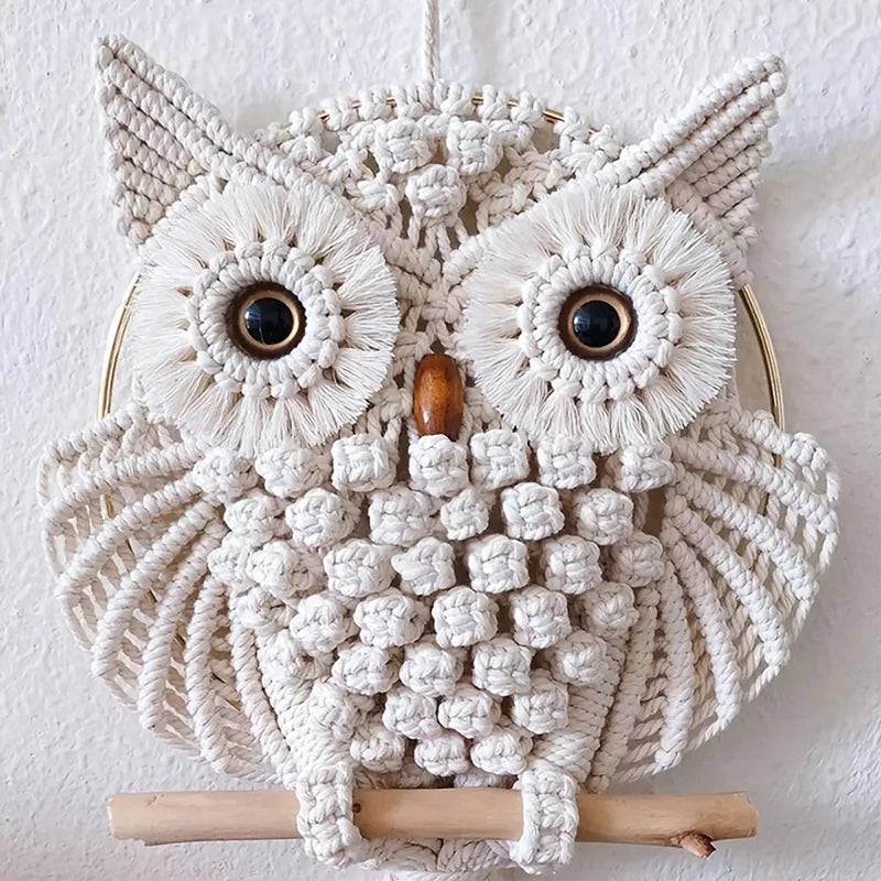 Owl Enchantment | Boho Macrame Tapestry