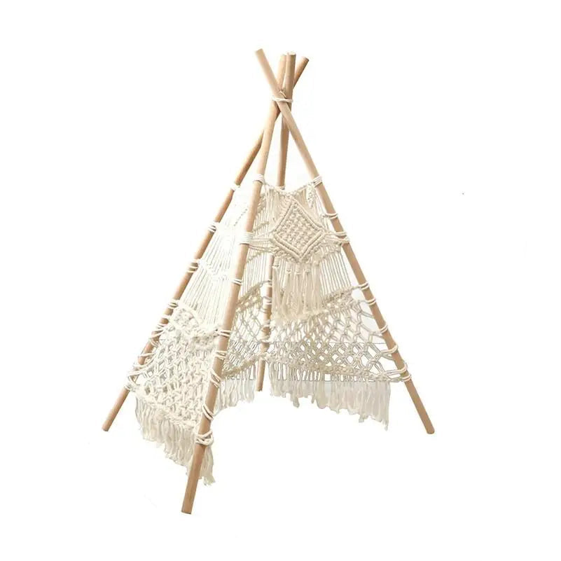 Nordic Wonder | Boho Net Tent Tapestry | Beige