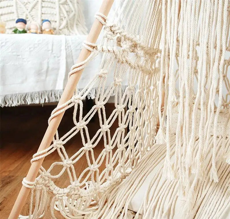 Nordic Wonder | Boho Net Tent Tapestry | Beige