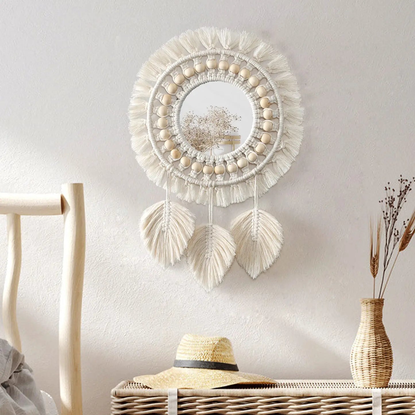 Celestial Charm | Boho Decorative Wall Mirror