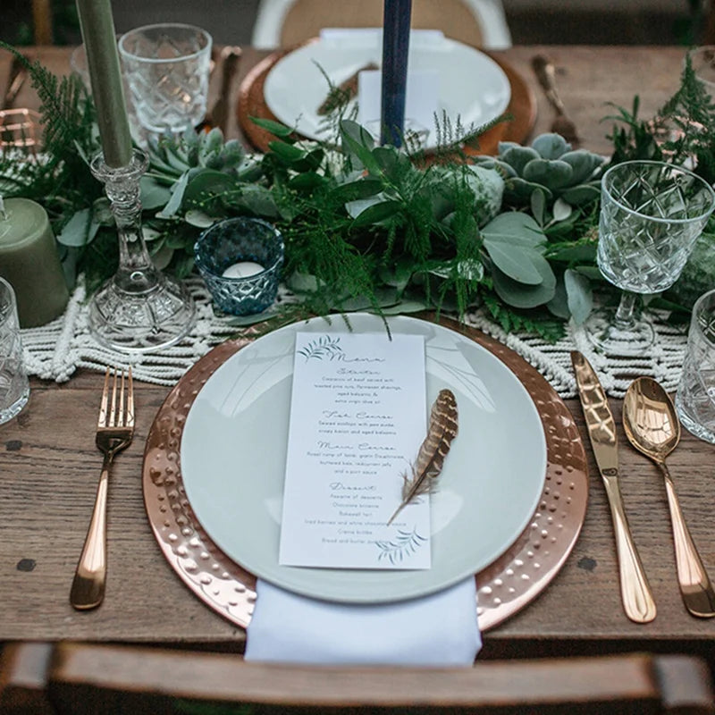Boho Reverie | Macrame Table Runner | Beige White