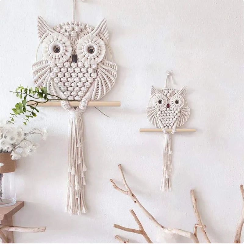 Enchanted Owl | Boho Hanging Wall Art