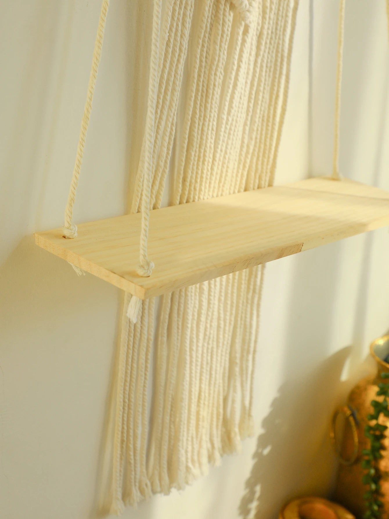 Boho Bloom | Wood Floating Shelf