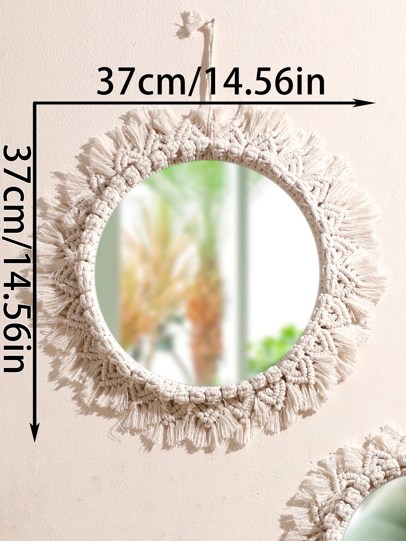 Celestial Reflection | Boho Mirror Wall Hanging