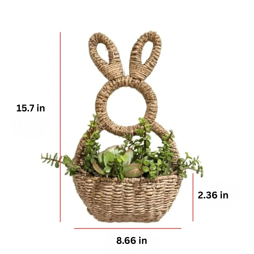 WillowBun | Light Grey Bunny Wall Hanging Planter