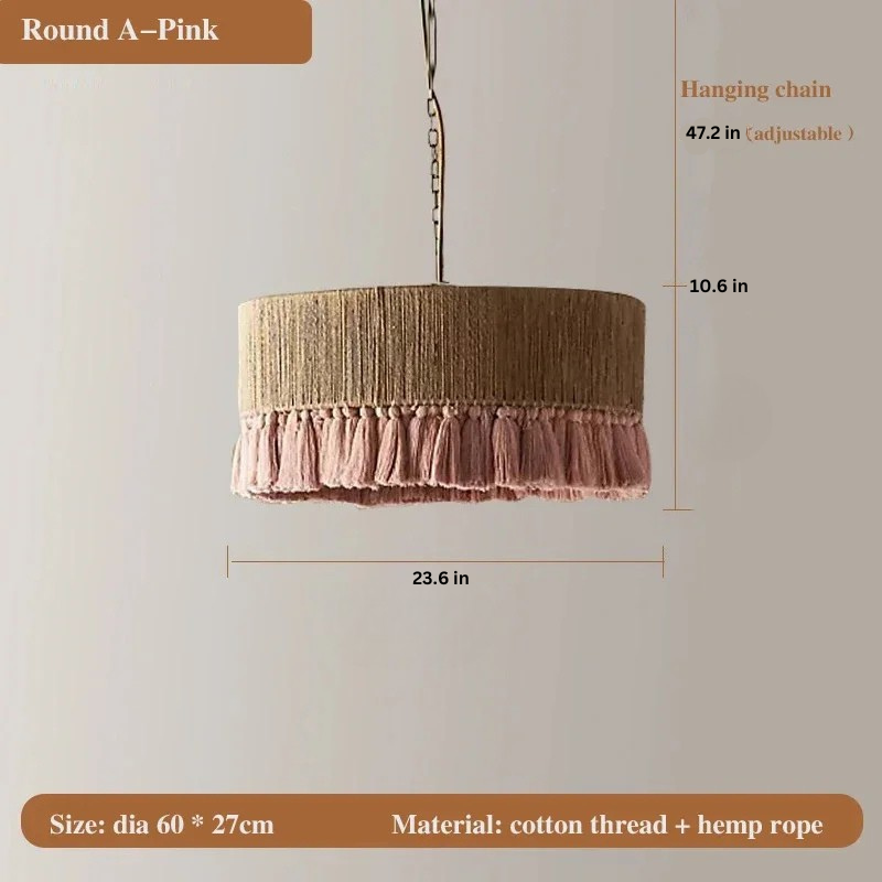 Celestial Aura | Bohemian Vintage Hemp Pendant Lights