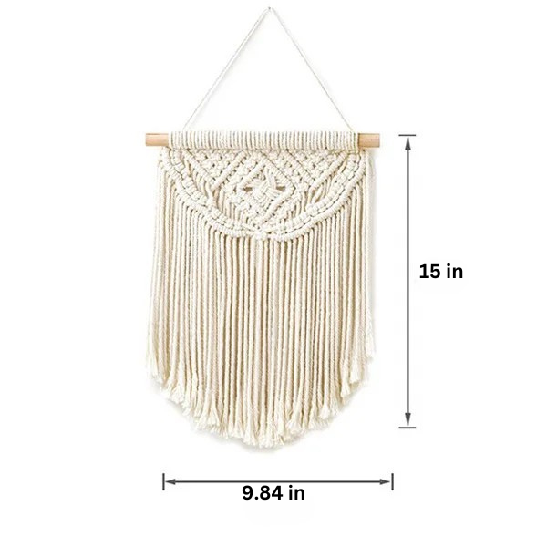 Celestial Weave | Boho Tapestry | Creamy White