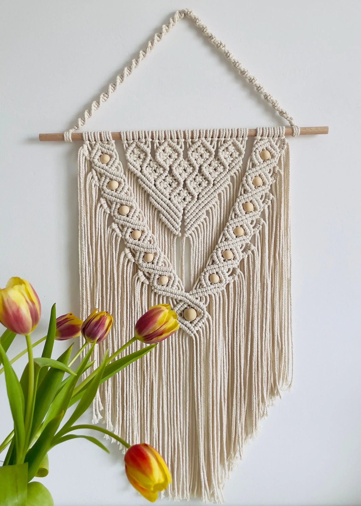 Celestial Aura | White Macrame Wall Hanging