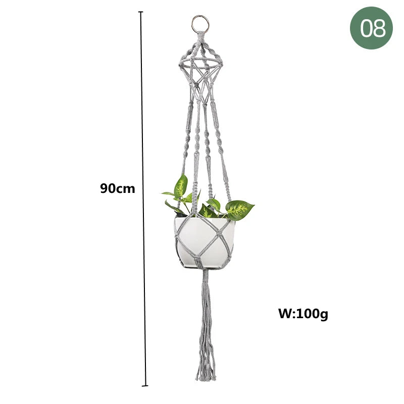 ShadowNest | Black Macrame Plant Hanger