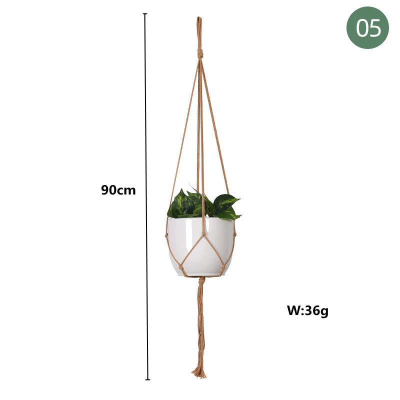 ShadowNest | Black Macrame Plant Hanger