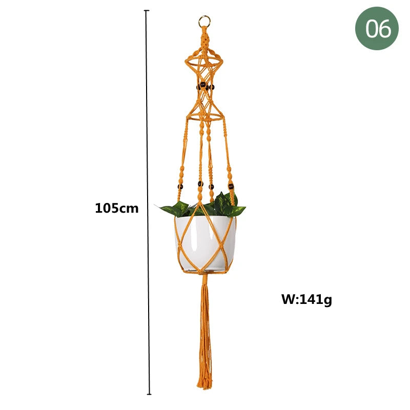 ShadowNest | Black Macrame Plant Hanger