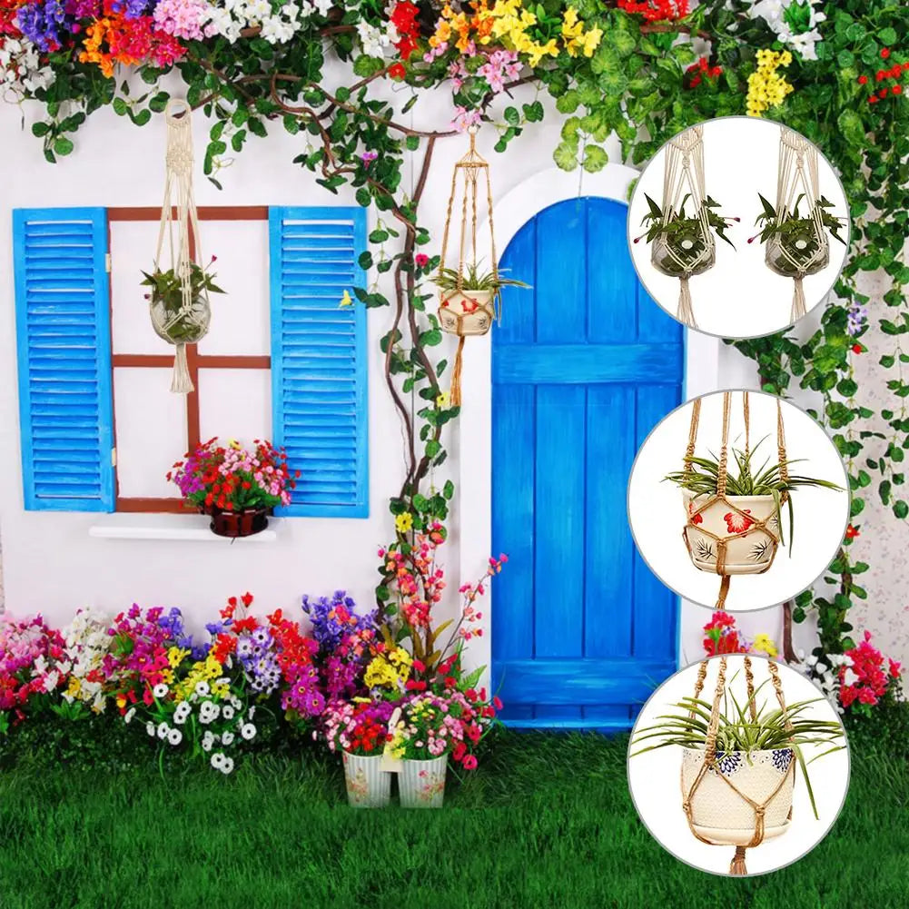 BloomNest | Beige Macrame Plant Hanger