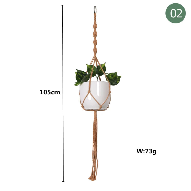ShadowNest | Black Macrame Plant Hanger