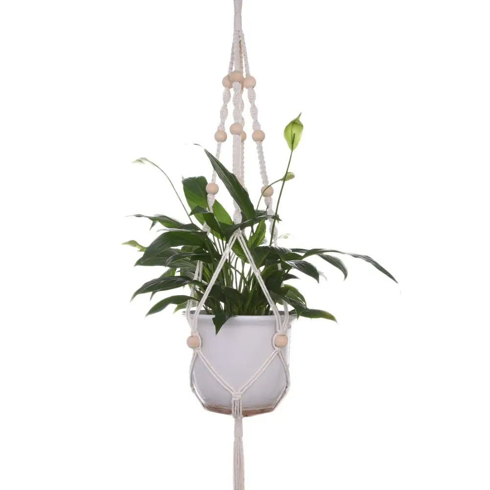 SoleaNest | Beige Macrame Plant Hanger
