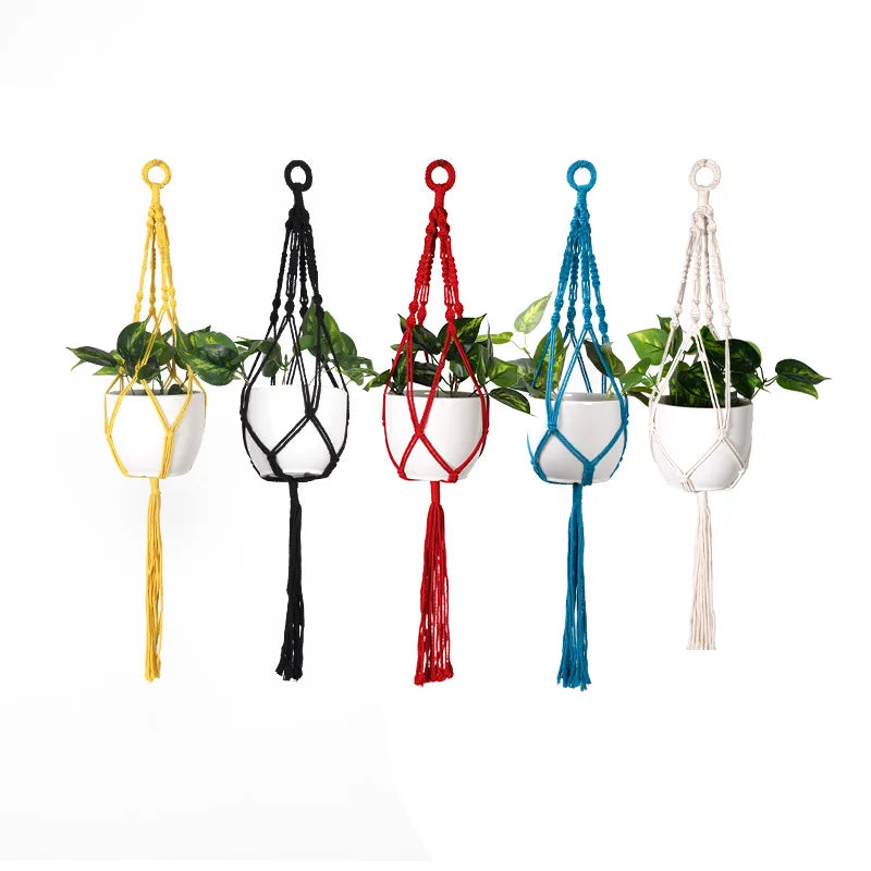 ShadowNest | Black Macrame Plant Hanger