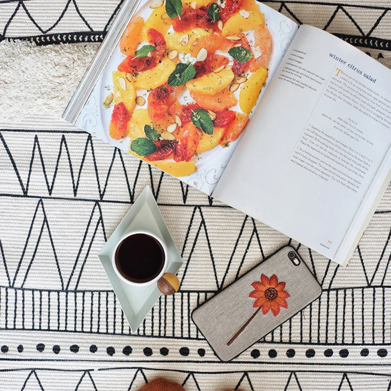 Moroccan Muse | Black & White Boho Tapestry