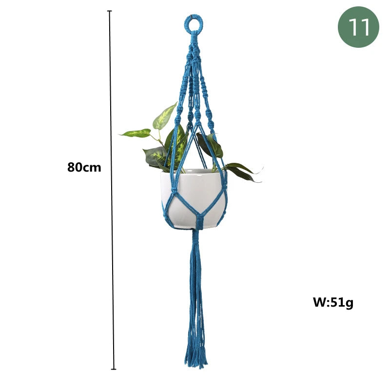 ShadowNest | Black Macrame Plant Hanger