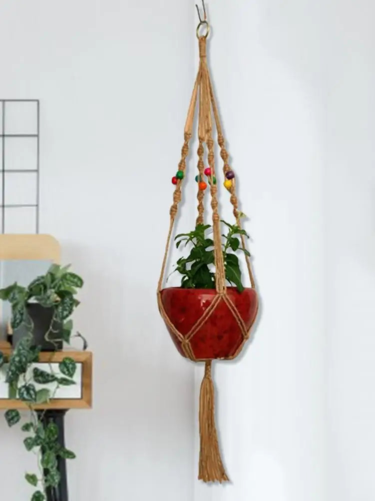 SoleaNest | Beige Macrame Plant Hanger