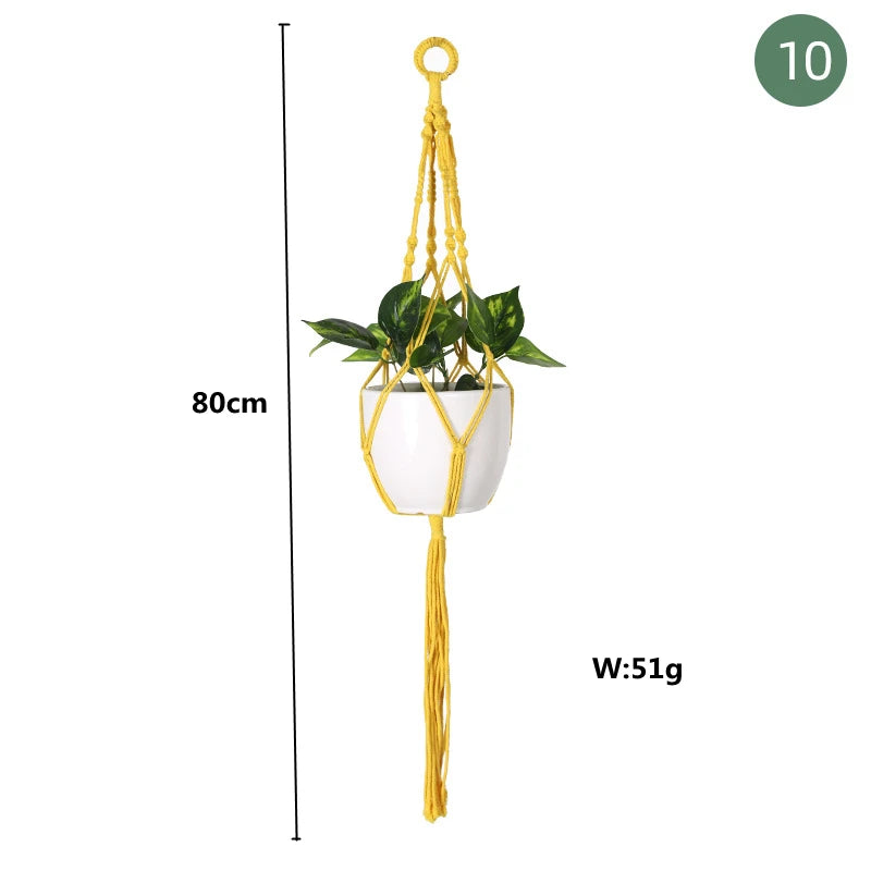 ShadowNest | Black Macrame Plant Hanger