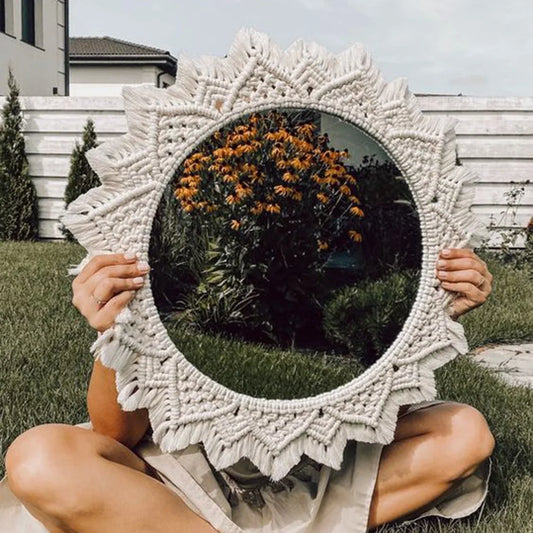 Celestial Charm | Boho Decorative Wall Mirror