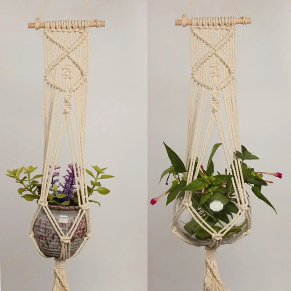SoleaNest | Beige Macrame Plant Hanger