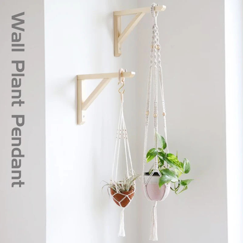 AeriNest | White Macrame Hanging Basket