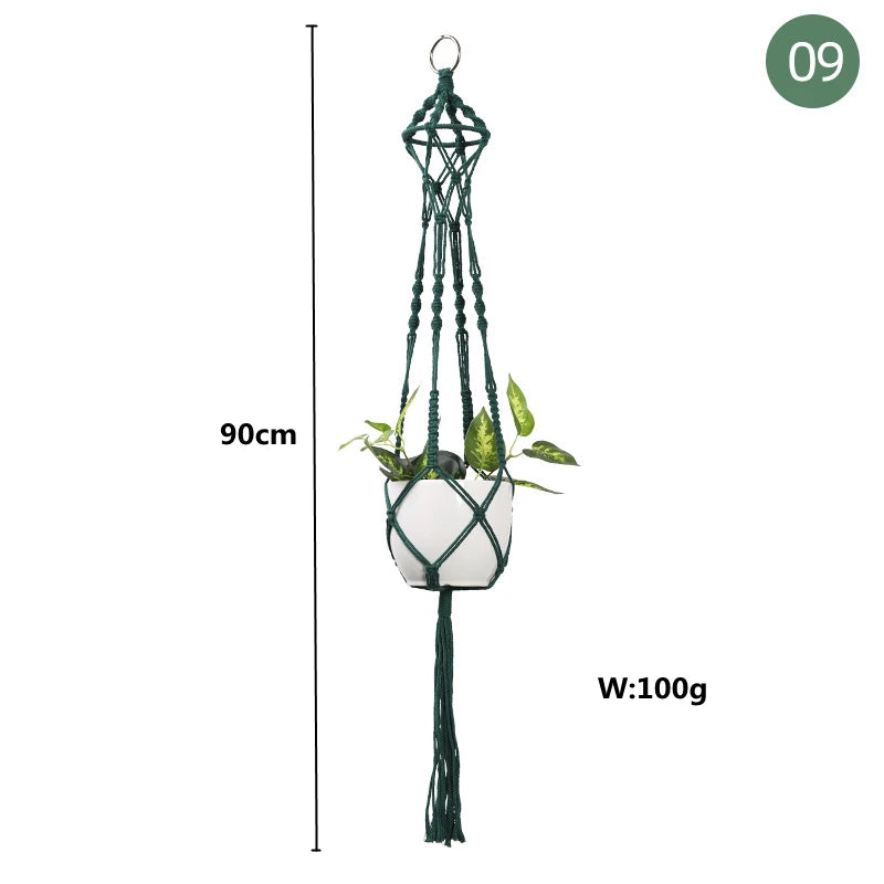 ShadowNest | Black Macrame Plant Hanger