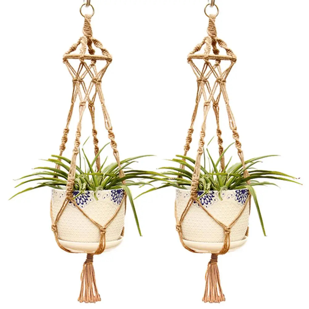 SoleaNest | Beige Macrame Plant Hanger