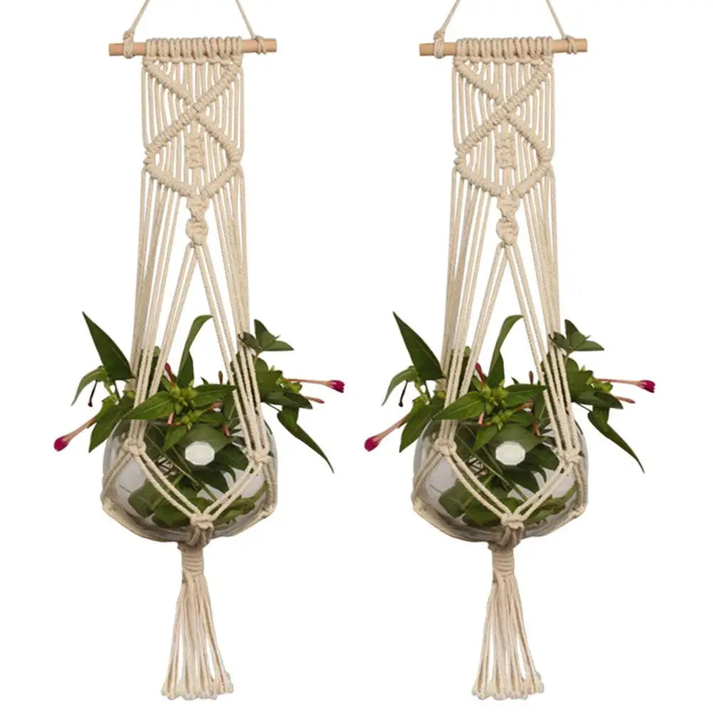 SoleaNest | Beige Macrame Plant Hanger