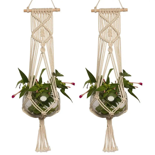 SoleaNest | Beige Macrame Plant Hanger