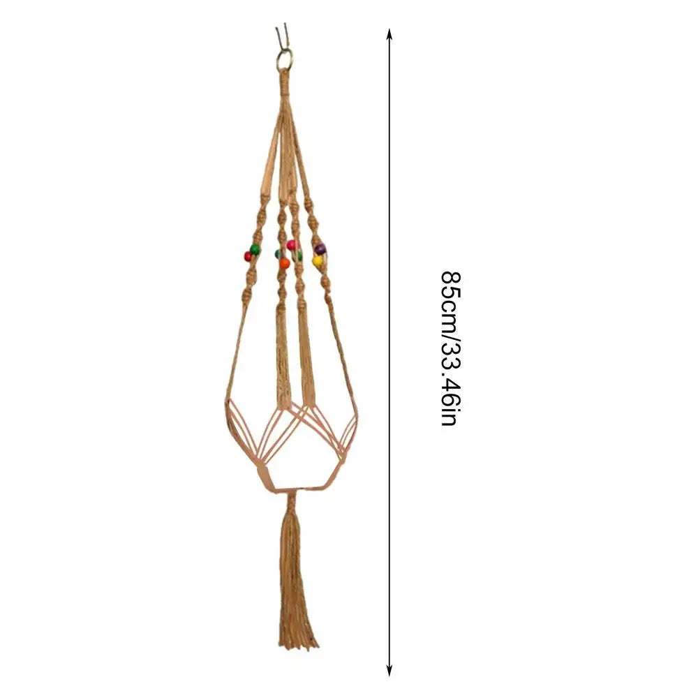 BloomNest | Beige Macrame Plant Hanger