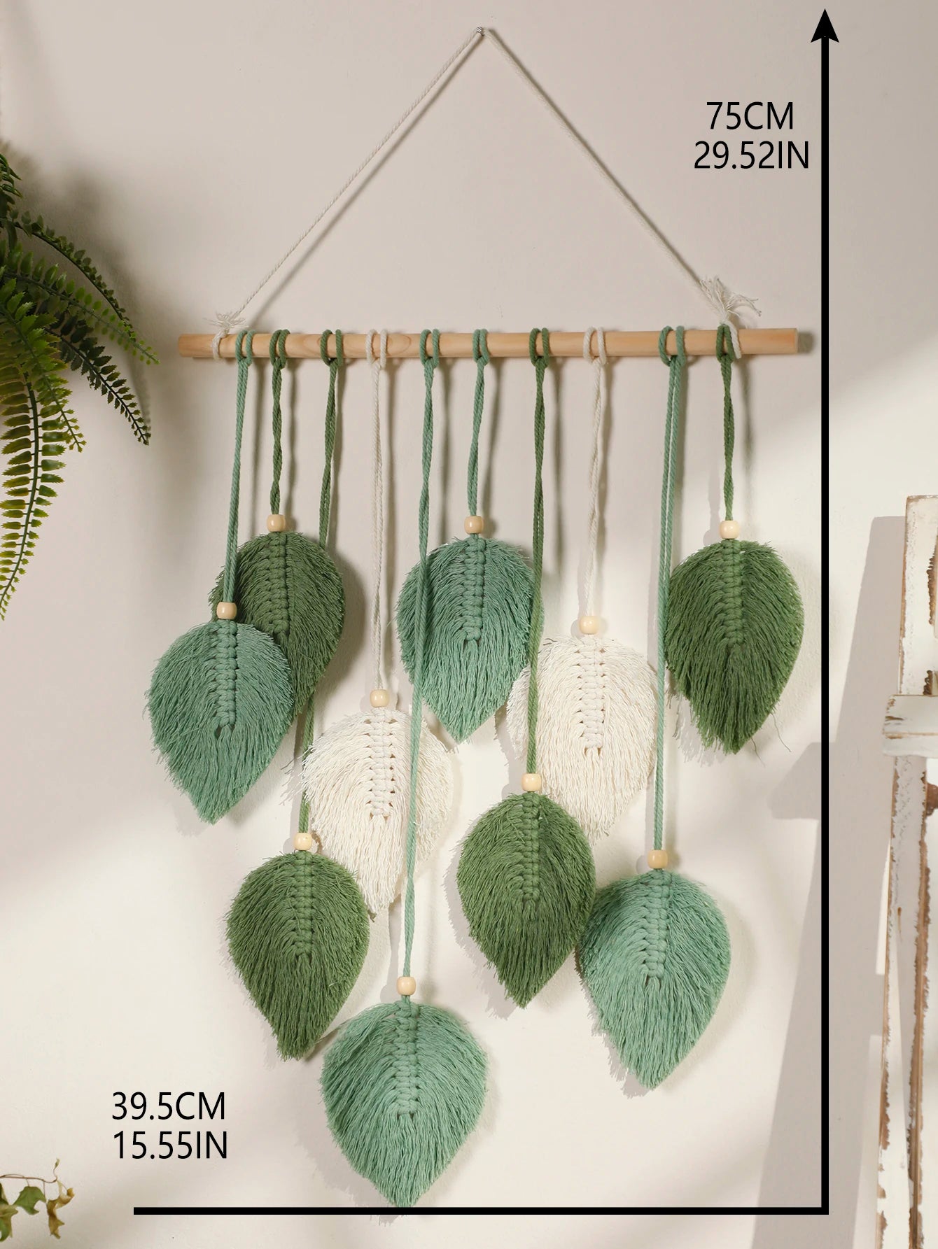 Forest Whisper | Boho Leaf Macrame Tapestry | Brown